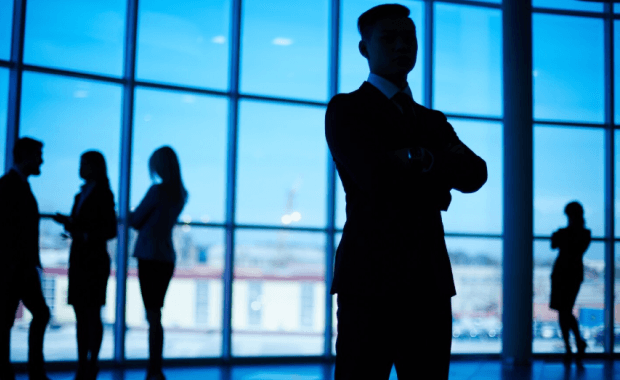 Leadership team in business meeting